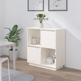 Aparador de madera maciza de pino blanco 74x35x80 cm de vidaXL, Aparadores - Ref: Foro24-814350, Precio: 62,76 €, Descuento: %