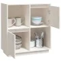 Aparador de madera maciza de pino blanco 74x35x80 cm de vidaXL, Aparadores - Ref: Foro24-814350, Precio: 62,25 €, Descuento: %