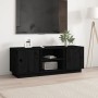 Mueble de TV madera maciza de pino negro 110x35x40,5 cm de vidaXL, Muebles TV - Ref: Foro24-814478, Precio: 99,46 €, Descuent...