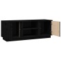 Mueble de TV madera maciza de pino negro 110x35x40,5 cm de vidaXL, Muebles TV - Ref: Foro24-814478, Precio: 99,46 €, Descuent...