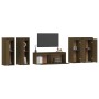 Muebles para TV 5 piezas madera maciza de pino marrón miel de vidaXL, Muebles TV - Ref: Foro24-3100217, Precio: 217,59 €, Des...