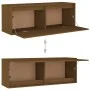 Muebles para TV 5 piezas madera maciza de pino marrón miel de vidaXL, Muebles TV - Ref: Foro24-3100217, Precio: 214,45 €, Des...