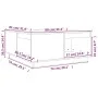 Mesa de centro de madera maciza de pino negro 80x81x36,5 cm de vidaXL, Mesas de centro - Ref: Foro24-814528, Precio: 123,59 €...