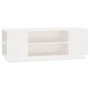 Mueble de TV madera maciza de pino blanco 110x35x40,5 cm de vidaXL, Muebles TV - Ref: Foro24-814410, Precio: 71,92 €, Descuen...