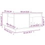 Mesa de centro de madera maciza de pino negro 60x61x32,5 cm de vidaXL, Mesas de centro - Ref: Foro24-814533, Precio: 83,49 €,...