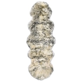 Alfombra de piel de oveja mezcla de gris oscuro 60x180 cm en Alfombras | Comprar online en Foru.es