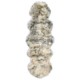 Alfombra de piel de oveja mezcla de gris oscuro 60x180 cm en Alfombras | Comprar online en Foru.es