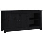 Mueble de TV de madera maciza de pino negro 103x36,5x52 cm de vidaXL, Muebles TV - Ref: Foro24-814593, Precio: 97,32 €, Descu...