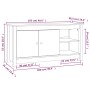 Mueble de TV de madera maciza de pino negro 103x36,5x52 cm de vidaXL, Muebles TV - Ref: Foro24-814593, Precio: 97,32 €, Descu...