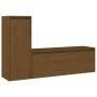Muebles para TV 2 piezas madera maciza de pino marrón miel de vidaXL, Muebles TV - Ref: Foro24-3100117, Precio: 106,24 €, Des...