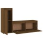 Muebles para TV 2 piezas madera maciza de pino marrón miel de vidaXL, Muebles TV - Ref: Foro24-3100117, Precio: 106,24 €, Des...