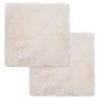 Cojines de sillas 2 uds piel de oveja auténtica blanco 40x40 cm en Decoración | Comprar online en Foru.es