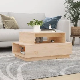 Mesa de centro de madera maciza de pino 80x55x40,5 cm de vidaXL, Mesas de centro - Ref: Foro24-814514, Precio: 59,56 €, Descu...