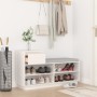Mueble zapatero de madera maciza de pino blanco 110x34x61 cm de vidaXL, Zapateros y organizadores de calzado - Ref: Foro24-81...
