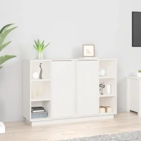 Sideboard aus massivem weißem Kiefernholz, 120 x 35 x 80 cm von vidaXL, Sideboards - Ref: Foro24-814500, Preis: 169,44 €, Rab...