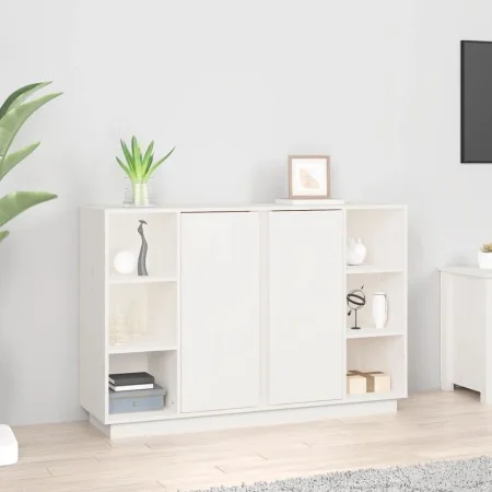 Aparador de madera maciza de pino blanco 120x35x80 cm de vidaXL, Aparadores - Ref: Foro24-814500, Precio: 169,44 €, Descuento: %