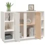 Aparador de madera maciza de pino blanco 120x35x80 cm de vidaXL, Aparadores - Ref: Foro24-814500, Precio: 169,44 €, Descuento: %