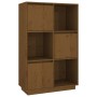 Aparador alto de madera maciza de pino marrón miel 74x35x117 cm de vidaXL, Aparadores - Ref: Foro24-814367, Precio: 79,29 €, ...