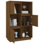 Aparador alto de madera maciza de pino marrón miel 74x35x117 cm de vidaXL, Aparadores - Ref: Foro24-814367, Precio: 79,29 €, ...