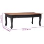 Mesa de centro de madera maciza de caoba negra 120x60x45 cm en Mesas de centro | Comprar online en Foru.es