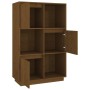 Aparador alto de madera maciza de pino marrón miel 74x35x117 cm de vidaXL, Aparadores - Ref: Foro24-814367, Precio: 79,29 €, ...