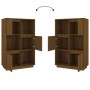 Aparador alto de madera maciza de pino marrón miel 74x35x117 cm de vidaXL, Aparadores - Ref: Foro24-814367, Precio: 79,29 €, ...