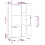 Aparador alto de madera maciza de pino marrón miel 74x35x117 cm de vidaXL, Aparadores - Ref: Foro24-814367, Precio: 79,29 €, ...