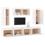 Muebles para TV 5 piezas madera maciza de pino blanco de vidaXL, Muebles TV - Ref: Foro24-3100245, Precio: 265,38 €, Descuent...