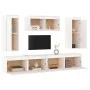 Muebles para TV 5 piezas madera maciza de pino blanco de vidaXL, Muebles TV - Ref: Foro24-3100245, Precio: 262,22 €, Descuent...