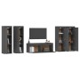 Muebles para TV 5 piezas madera maciza de pino gris de vidaXL, Muebles TV - Ref: Foro24-3100211, Precio: 259,91 €, Descuento: %