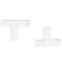 Muebles para TV 6 piezas madera maciza de pino blanco de vidaXL, Muebles TV - Ref: Foro24-3100255, Precio: 266,31 €, Descuent...