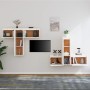 Muebles para TV 6 piezas madera maciza de pino blanco de vidaXL, Muebles TV - Ref: Foro24-3100255, Precio: 266,31 €, Descuent...