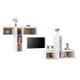 Muebles para TV 6 piezas madera maciza de pino blanco de vidaXL, Muebles TV - Ref: Foro24-3100255, Precio: 266,31 €, Descuent...