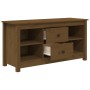 Mueble de TV madera maciza de pino marrón miel 103x36,5x52 cm de vidaXL, Muebles TV - Ref: Foro24-814572, Precio: 85,03 €, De...