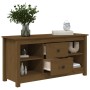 Mueble de TV madera maciza de pino marrón miel 103x36,5x52 cm de vidaXL, Muebles TV - Ref: Foro24-814572, Precio: 85,03 €, De...