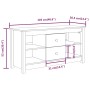 Mueble de TV madera maciza de pino marrón miel 103x36,5x52 cm de vidaXL, Muebles TV - Ref: Foro24-814572, Precio: 85,03 €, De...