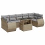 Set de sofás de jardín y cojines 8 piezas ratán sintético beige en Conjuntos de jardín | Comprar online en Foru.es