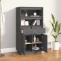 Aparador alto de madera maciza de pino gris 60x40x116,5 cm de vidaXL, Aparadores - Ref: Foro24-814536, Precio: 160,77 €, Desc...