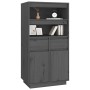 Aparador alto de madera maciza de pino gris 60x40x116,5 cm de vidaXL, Aparadores - Ref: Foro24-814536, Precio: 160,77 €, Desc...