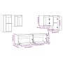 Muebles para TV 6 piezas madera maciza de pino blanco de vidaXL, Muebles TV - Ref: Foro24-3100240, Precio: 223,93 €, Descuent...