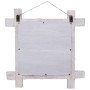 Espejo de troncos de madera maciza reciclada blanca 70x70 cm en Espejos | Comprar online en Foru.es