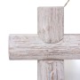 Espejo de troncos de madera maciza reciclada blanca 70x70 cm en Espejos | Comprar online en Foru.es
