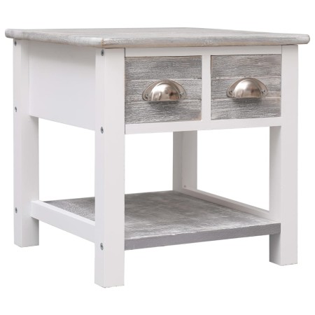 Mesa auxiliar madera de Paulownia gris 40x40x40 cm en Mesas auxiliares | Comprar online en Foru.es