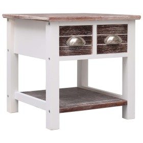Mesa auxiliar madera de Paulownia marrón 40x40x40 cm en Mesas auxiliares | Comprar online en Foru.es