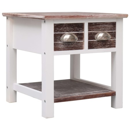 Mesa auxiliar madera de Paulownia marrón 40x40x40 cm en Mesas auxiliares | Comprar online en Foru.es