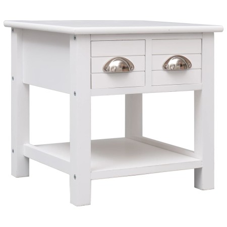 Mesa auxiliar madera de Paulownia blanco 40x40x40 cm en Mesas auxiliares | Comprar online en Foru.es