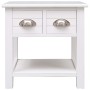 Mesa auxiliar madera de Paulownia blanco 40x40x40 cm en Mesas auxiliares | Comprar online en Foru.es