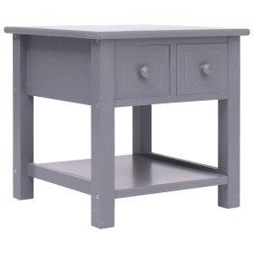 Mesa auxiliar madera de Paulownia gris 40x40x40 cm en Mesas auxiliares | Comprar online en Foru.es