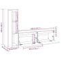 Muebles para TV 3 piezas madera maciza de pino blanco de vidaXL, Muebles TV - Ref: Foro24-3100120, Precio: 154,28 €, Descuent...