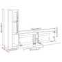 Muebles para TV 3 piezas madera maciza de pino blanco de vidaXL, Muebles TV - Ref: Foro24-3100120, Precio: 152,21 €, Descuent...